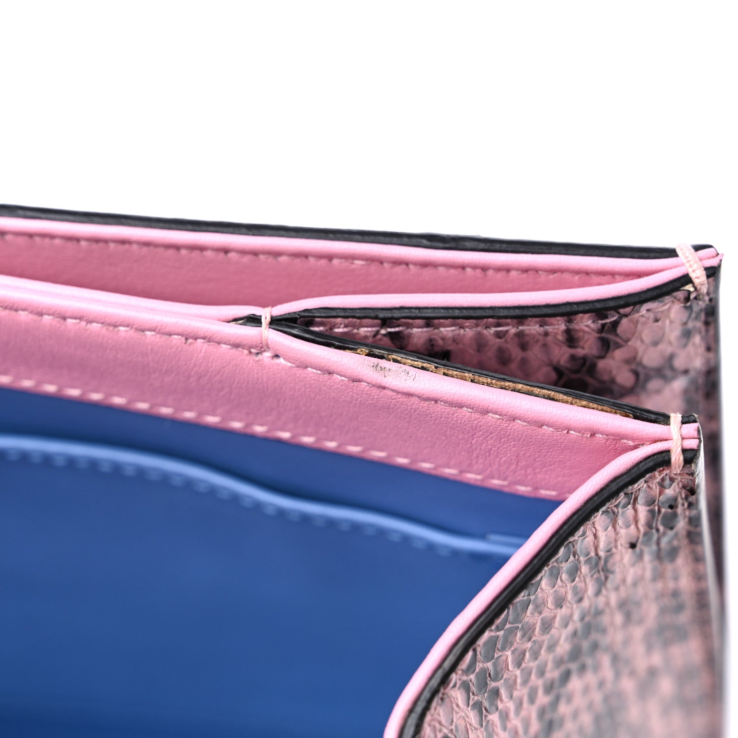 Gucci Snakeskin Sylvie Web Small Queen Margaret Top Handle Bag Pink 11 of 11