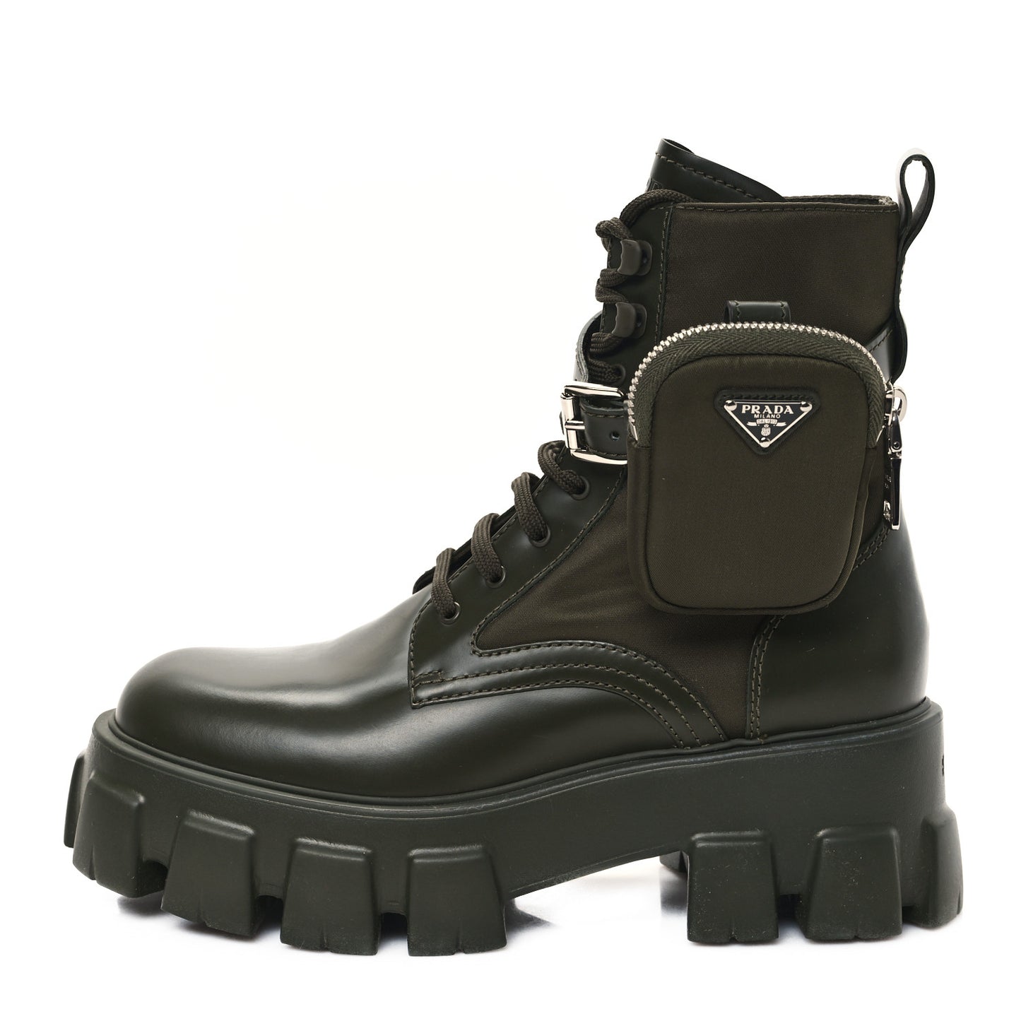 Spazzolato Rois Re-Nylon Metal Triangle Logo Monolith Pouch Pocket 55mm Boots 38.5 Militare