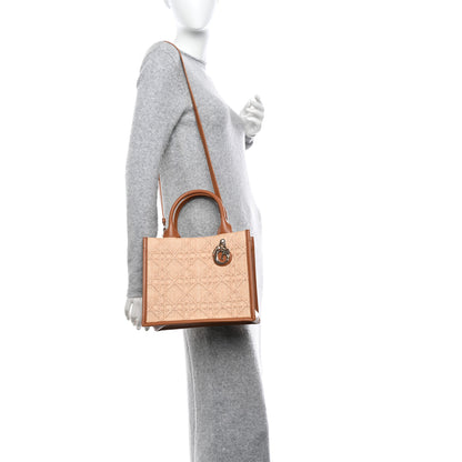 Christian Dior Raffia Macro Cannage Small Book Tote Natural 3 of 9