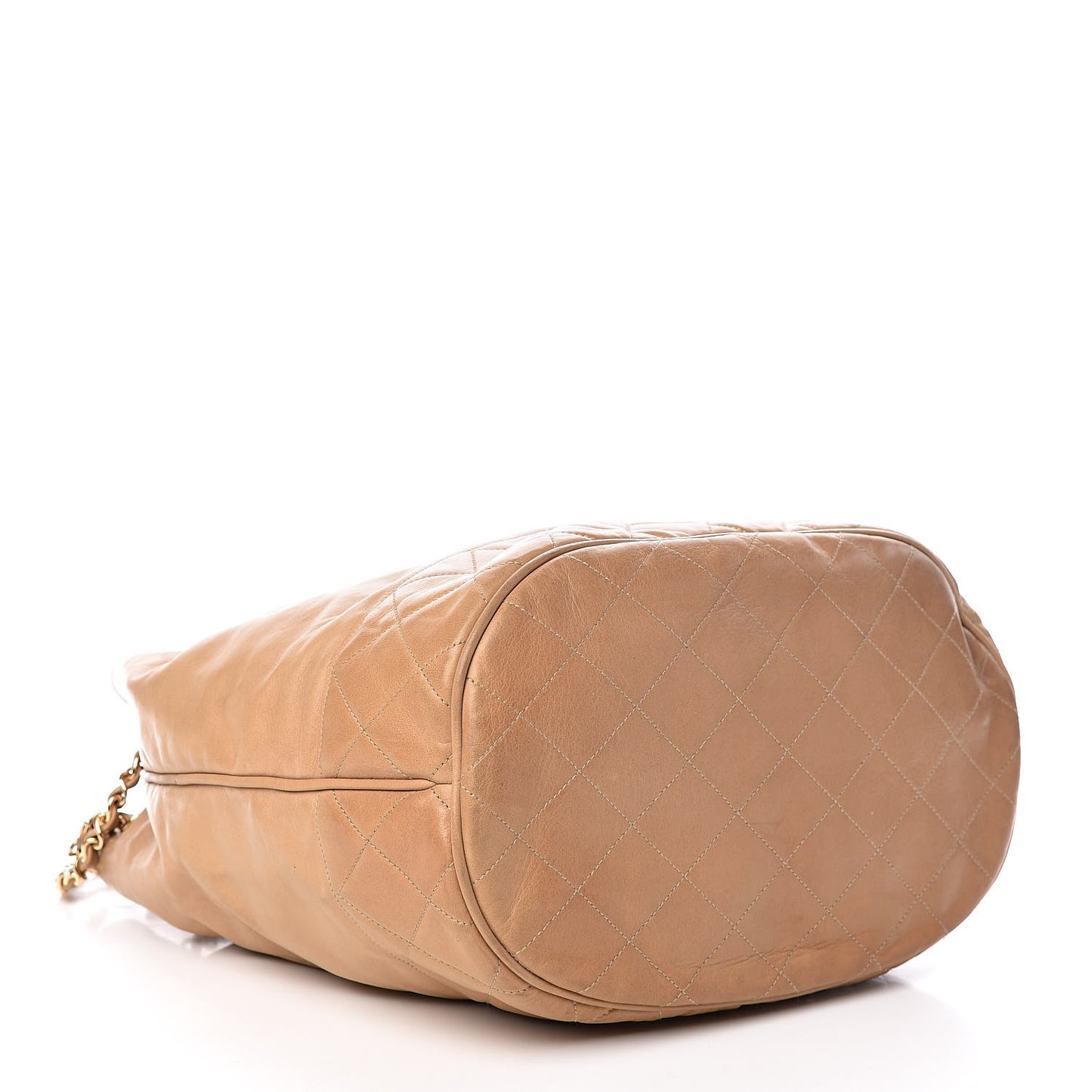 Lambskin Drawstring Bag Beige
