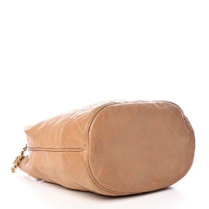 Chanel Lambskin Drawstring Bag Beige 5 of 17