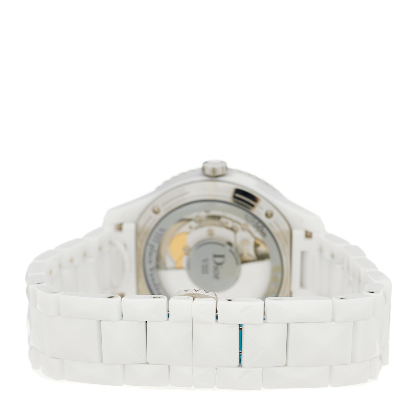 Stainless Steel Ceramic Diamond Bezel Mother of Pearl 38mm Dior VIII Automatic Watch White
