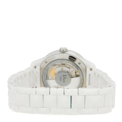 Christian Dior Stainless Steel Ceramic Diamond Bezel Mother of Pearl 38mm Dior VIII Automatic Watch White 3 of 5