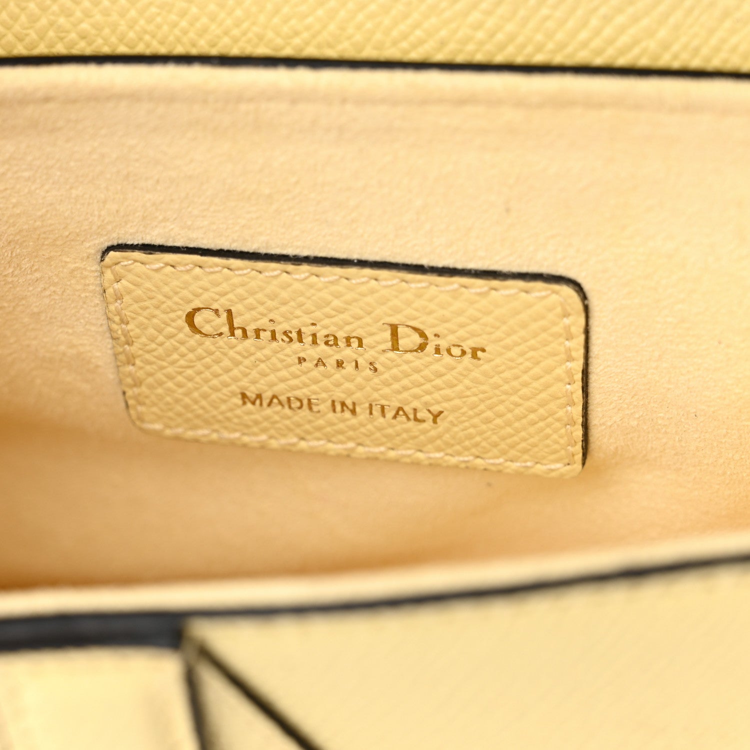 Christian Dior Grained Calfskin Mini Saddle Bag Yellow 6 of 11