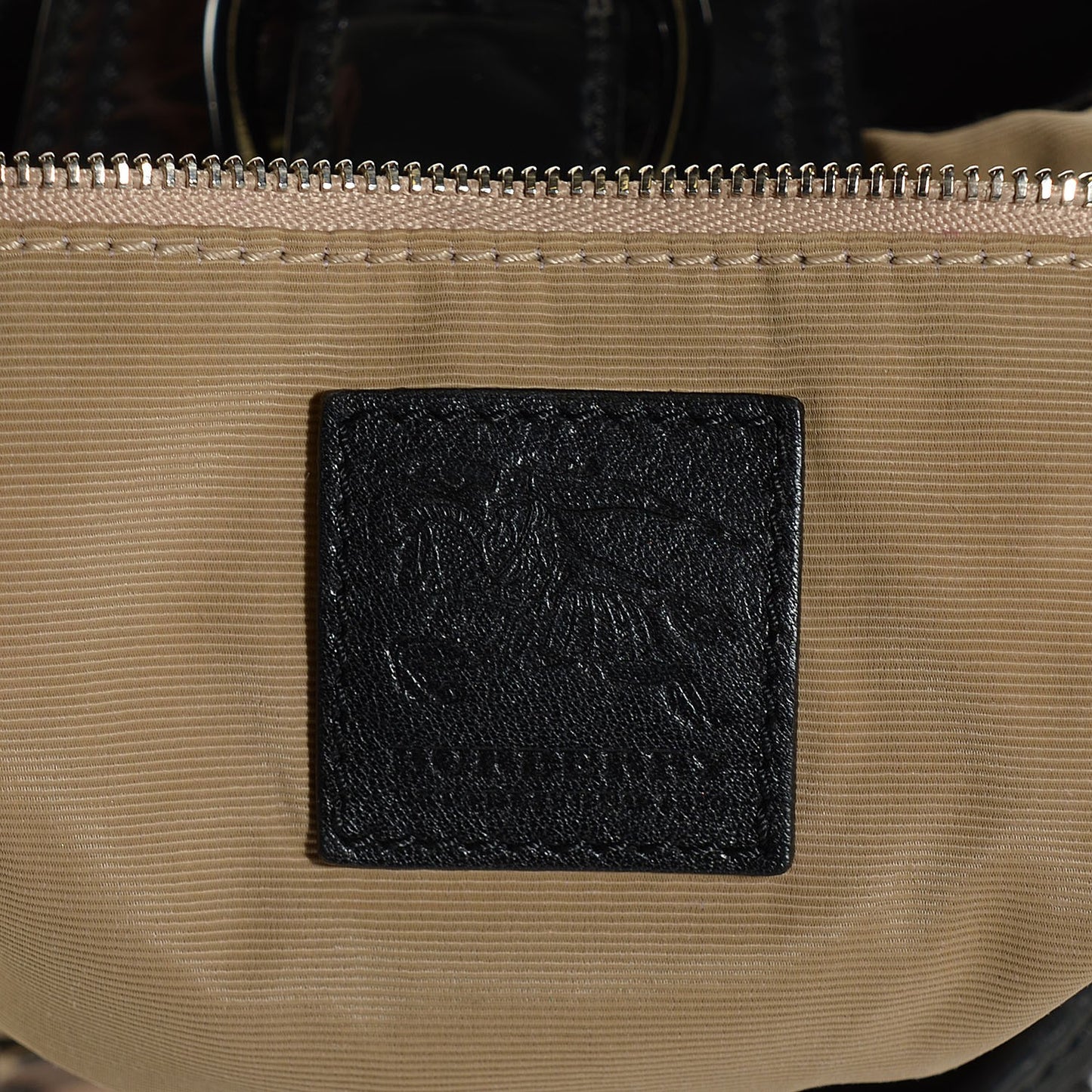 Prorsum Nova Check Warrior Studded Brooke Hobo Black