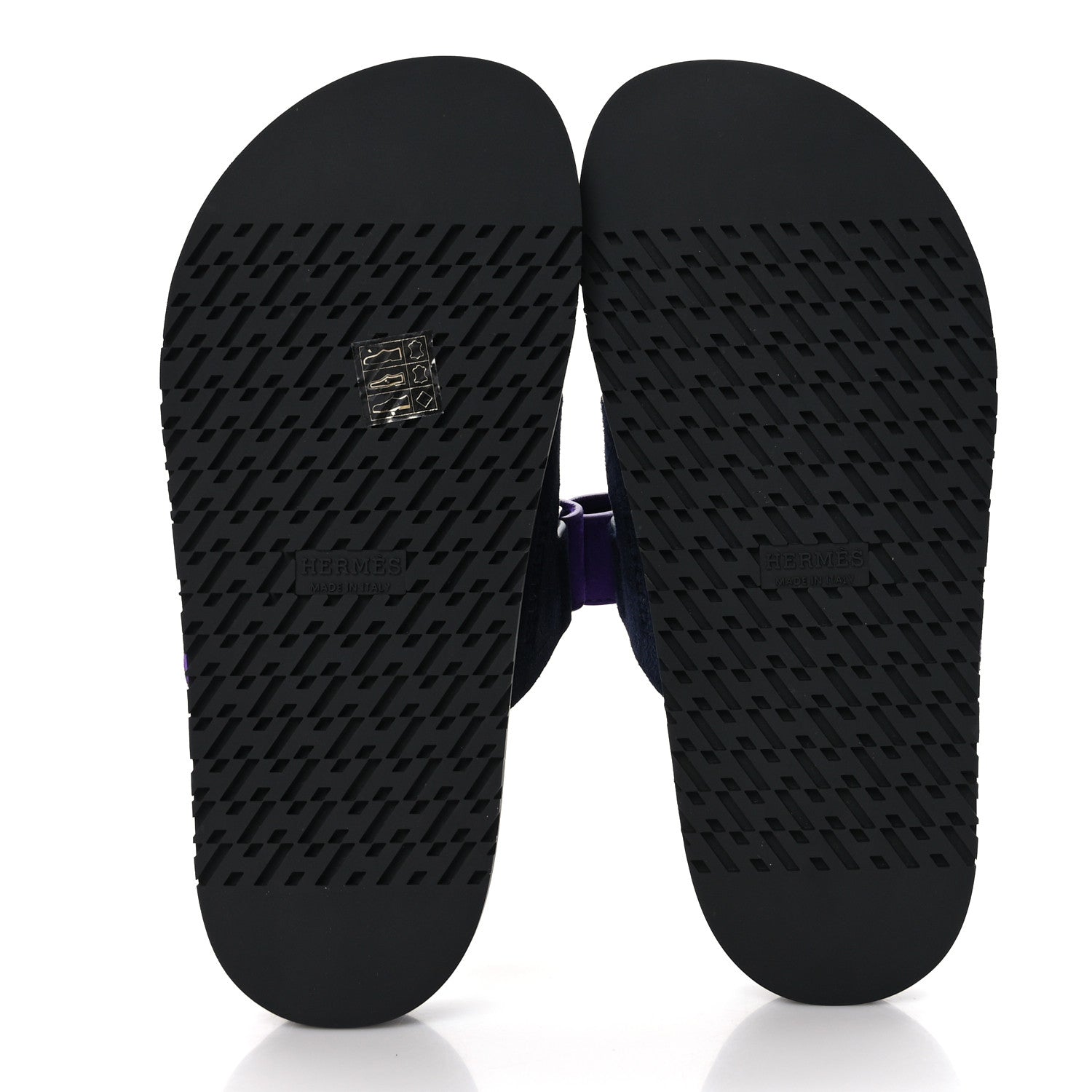 Hermes Suede Goatskin Womens Chypre Sandals 36.5 Marine Violet Majorette 5 of 9