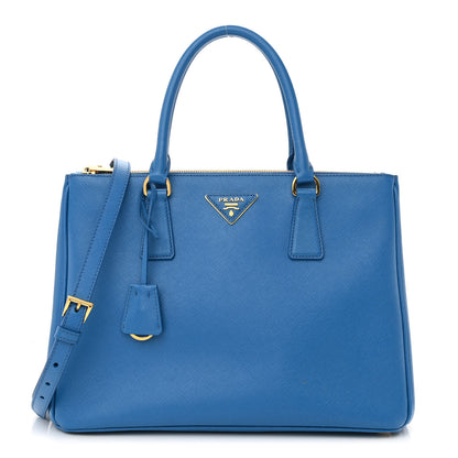 Prada Saffiano Medium Galleria Double Zip Tote Sea Blue 1 of 10