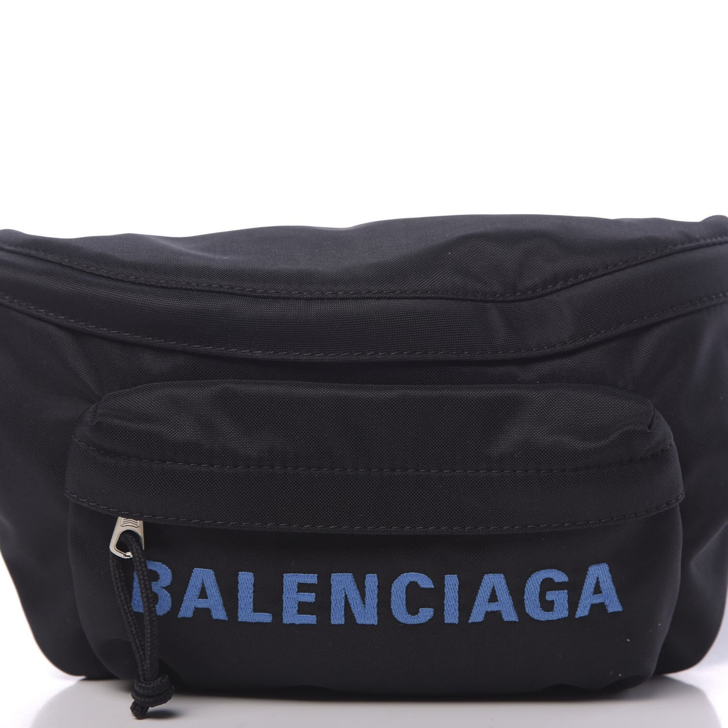 Recycled Sport Nylon Logo Embroidered Wheel Beltpack Black Blue