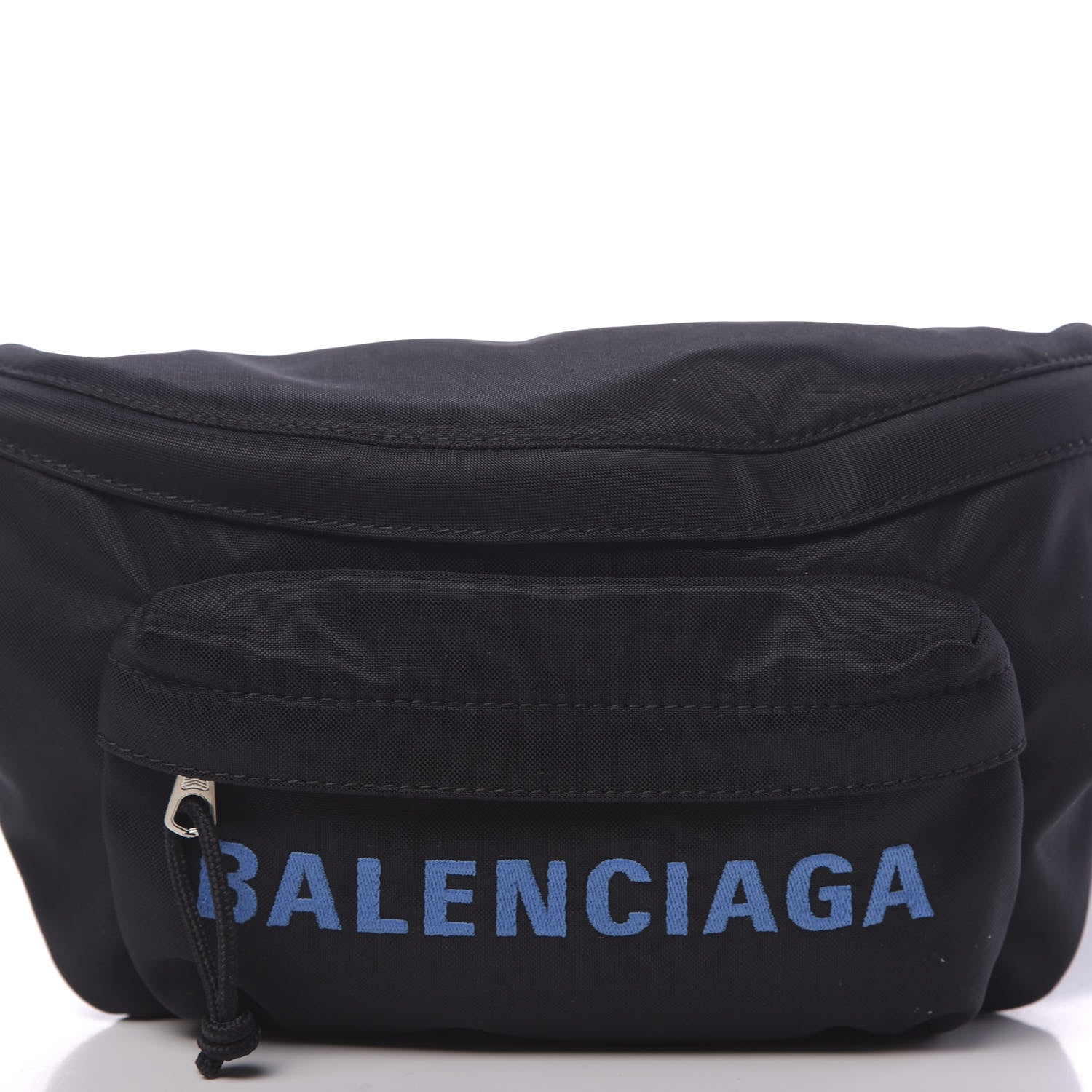 Balenciaga Recycled Sport Nylon Logo Embroidered Wheel Beltpack Black Blue 10 of 10
