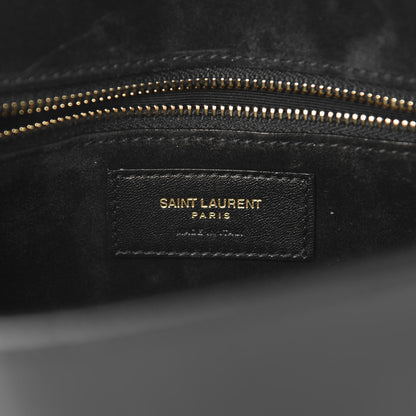 Saint Laurent Patent Calfskin Carre Satchel Black 6 of 10