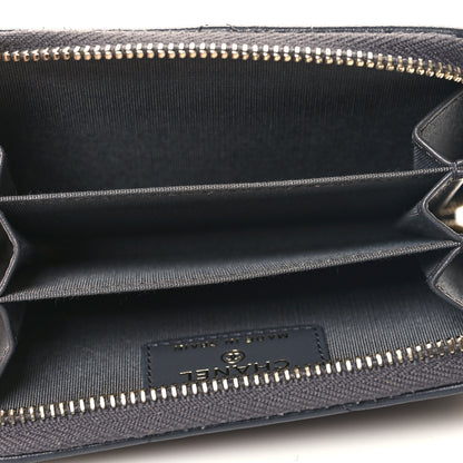 Chanel Lambskin Quilted Chanel 19 Zip Around Coin Purse Wallet Grey 5 of 8