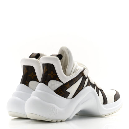 Louis Vuitton X FORNASETTI Calfskin Technical Nylon LV Archlight Sneaker 38.5 Black 4 of 10