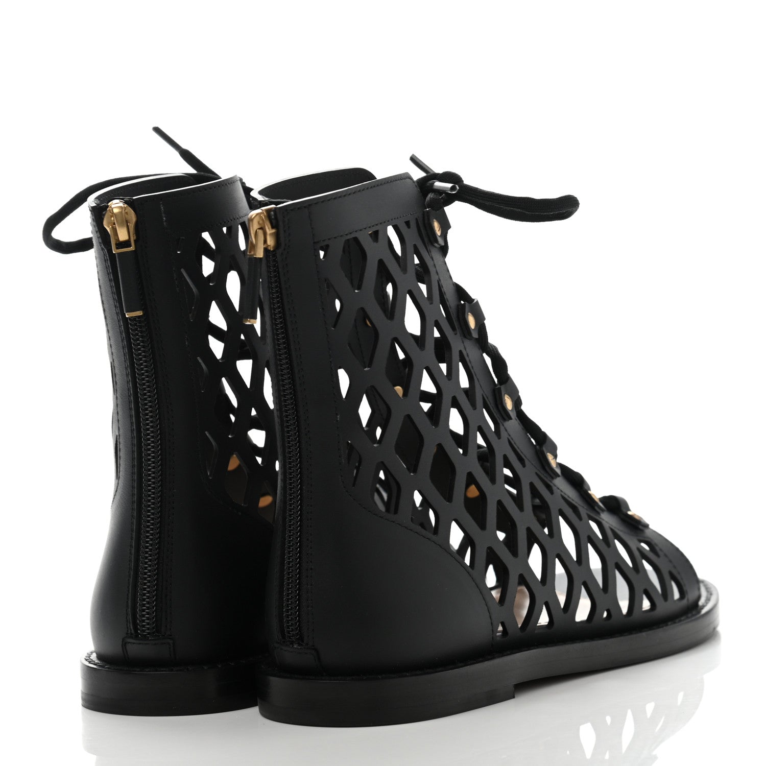 Christian Dior Calfskin D-Trap Sandals 37 Black 4 of 8