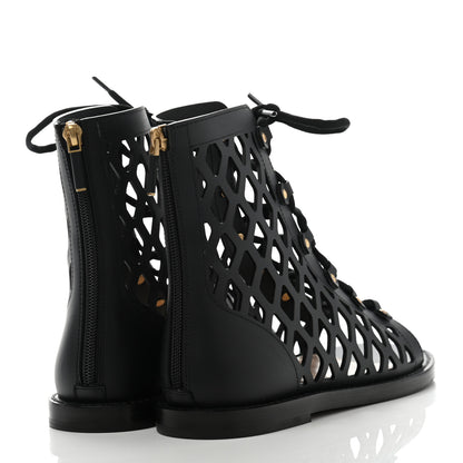 Christian Dior Calfskin D-Trap Sandals 37 Black 4 of 8