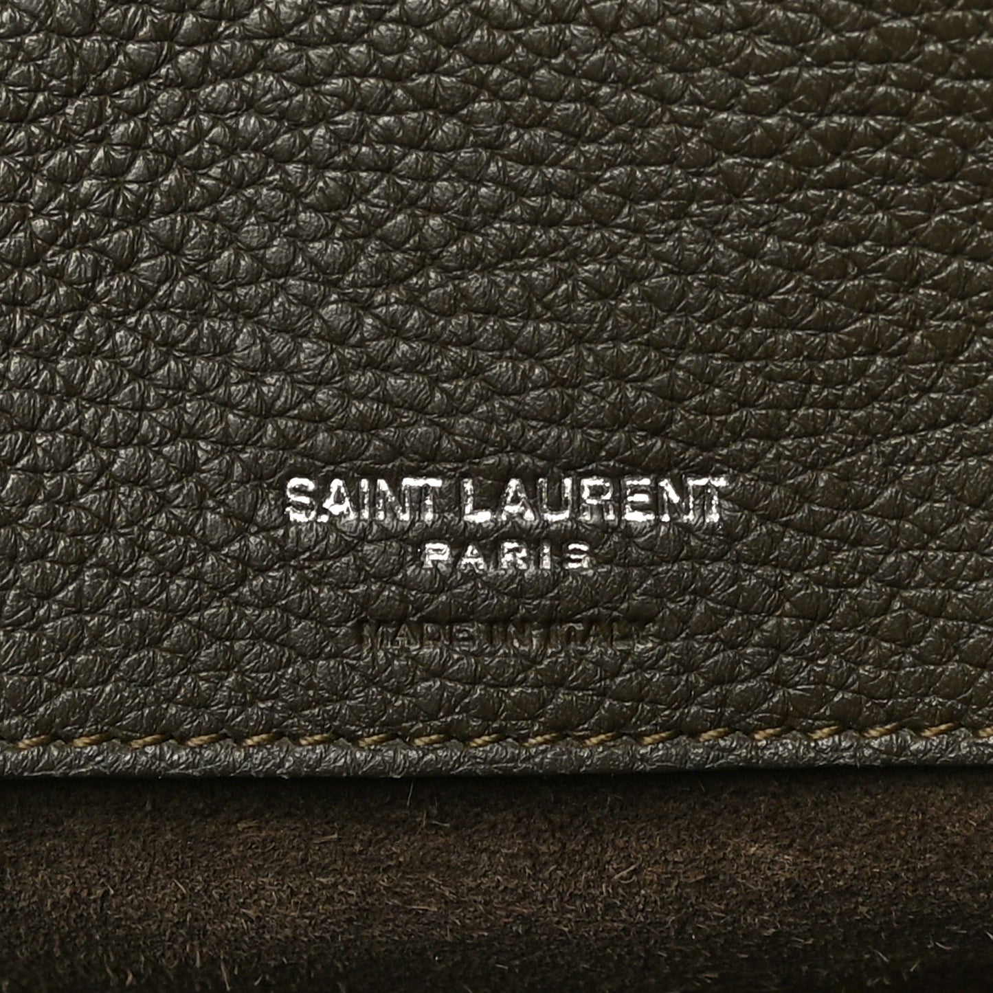 Grained Calfskin Baby Sac De Jour Souple Earth
