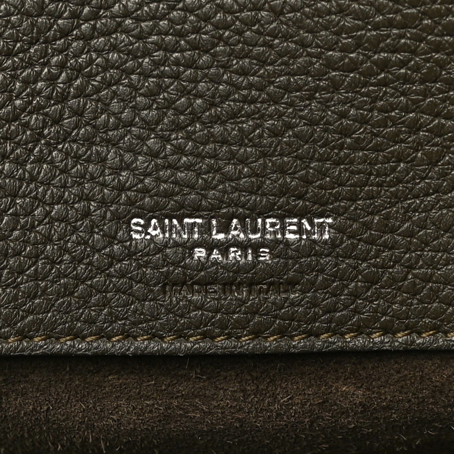 Saint Laurent Grained Calfskin Baby Sac De Jour Souple Earth 7 of 15