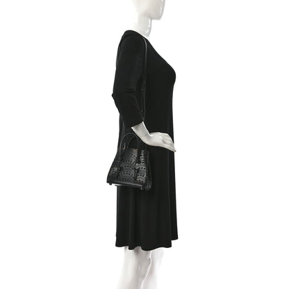 Alaia Calfskin Vienne Wave Mina 16 Bag Black 3 of 8
