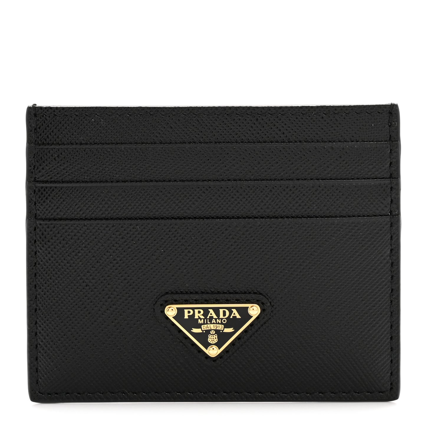 Saffiano Triangle Card Case Black