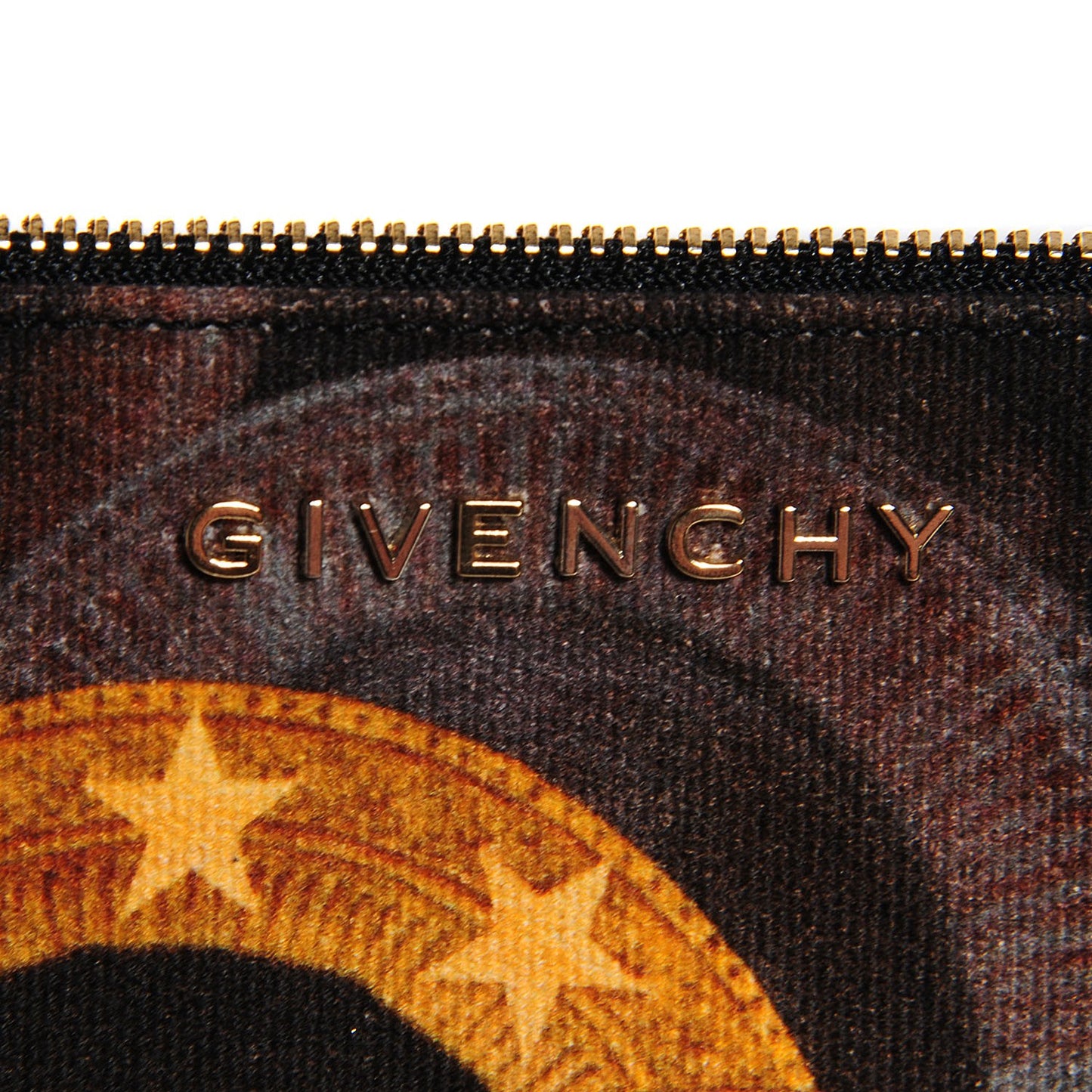 Canvas Madonna Print Clutch Black