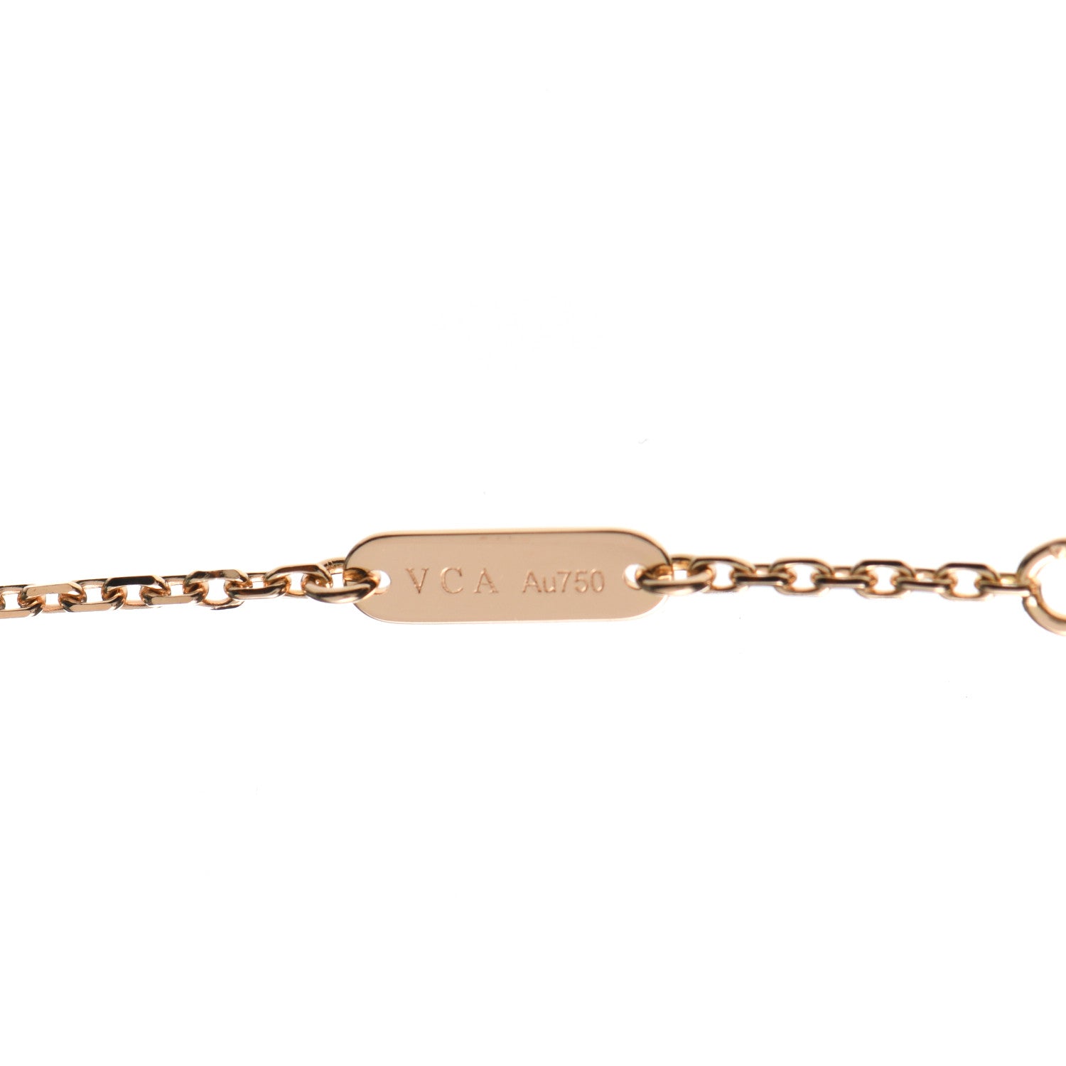 Van Cleef & Arpels 18K Rose Gold Diamond Grey Mother of Pearl Vintage Alhambra Pendant Necklace 6 of 8