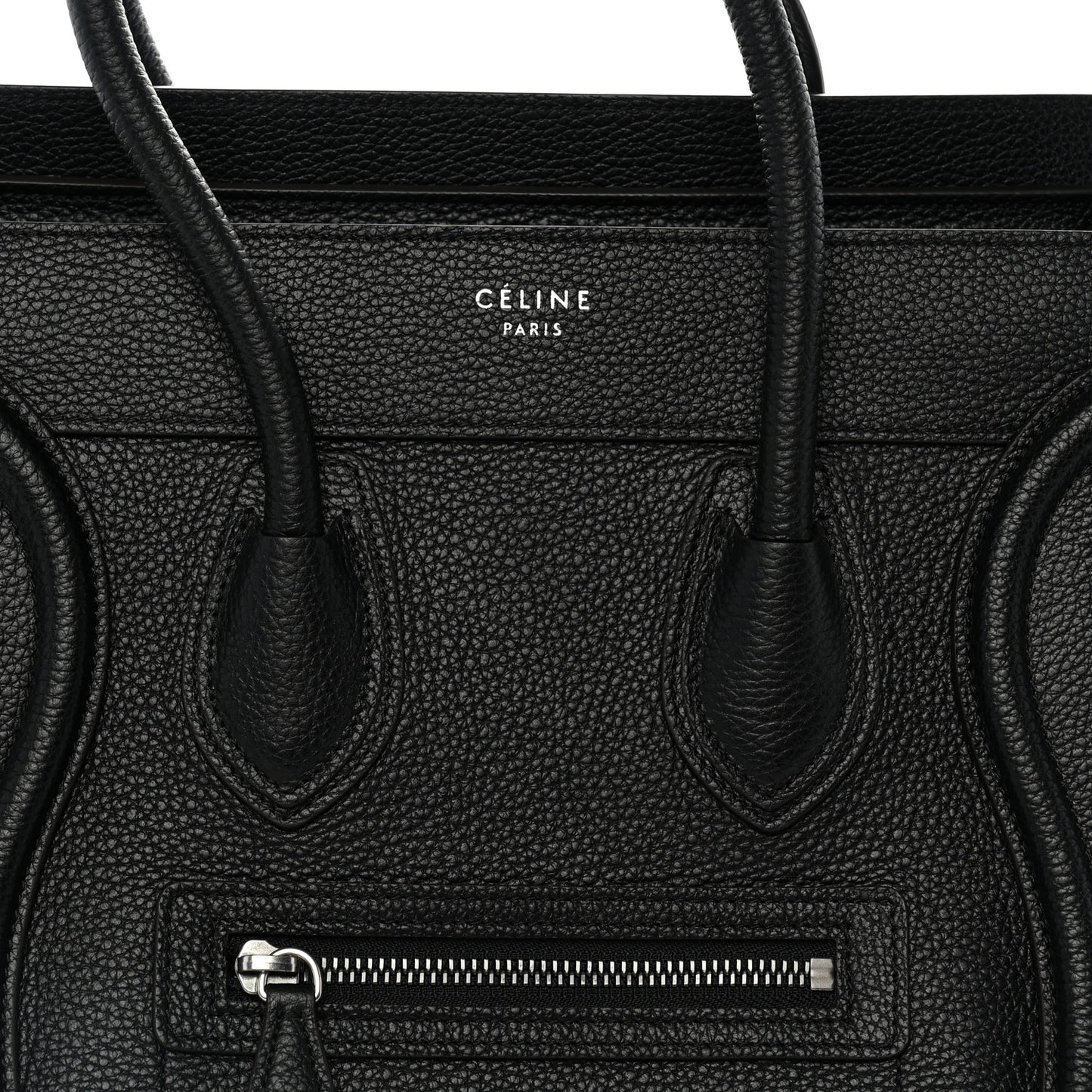 Drummed Calfskin Micro Luggage Black