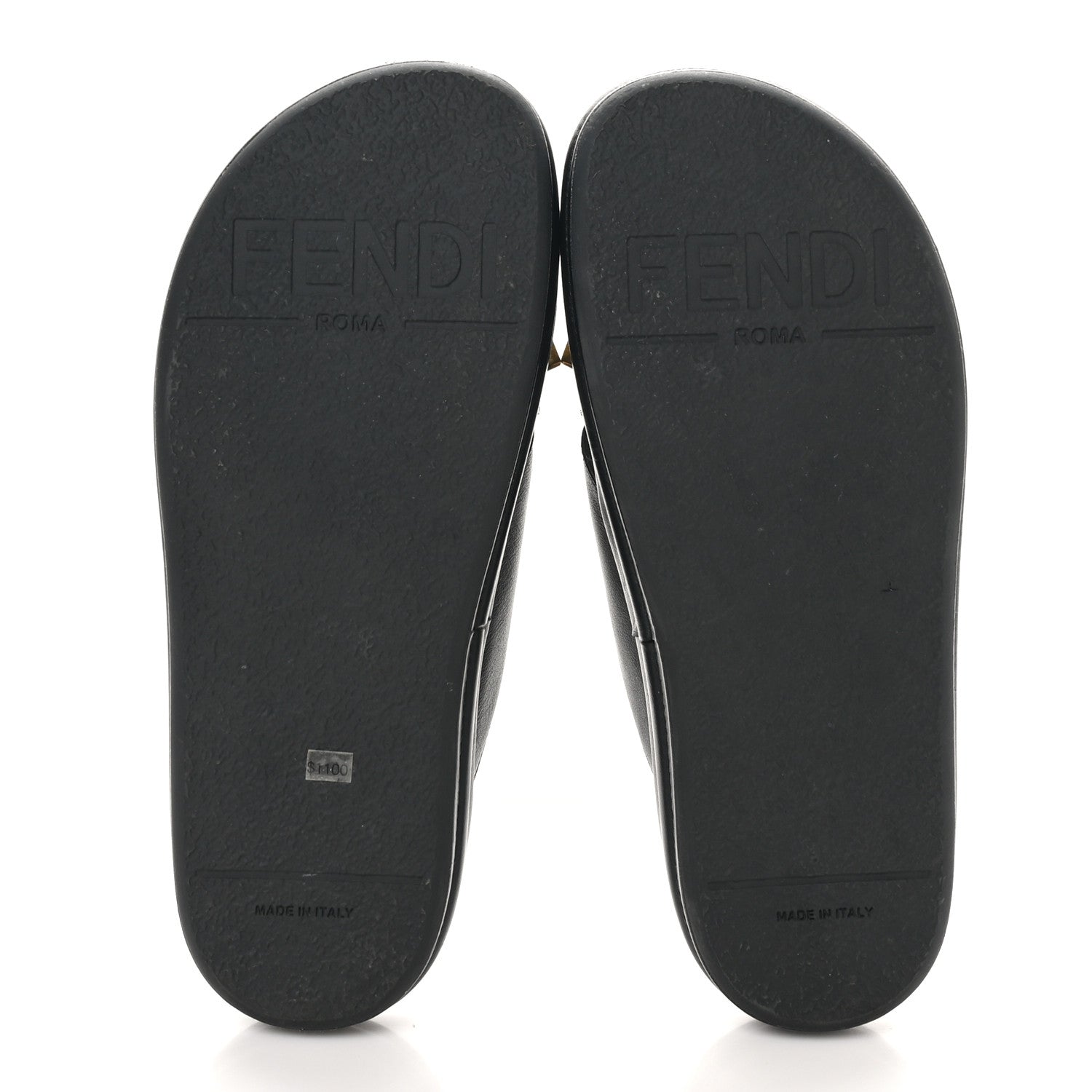Fendi Vitello Womens Fendigraphy Slide Sandals 37 Black 6 of 11