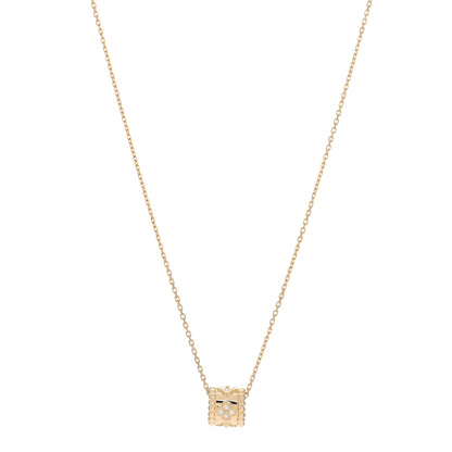Van Cleef & Arpels 18K Yellow Gold Diamond Small Perlee Clovers Pendant Necklace 1 of 4