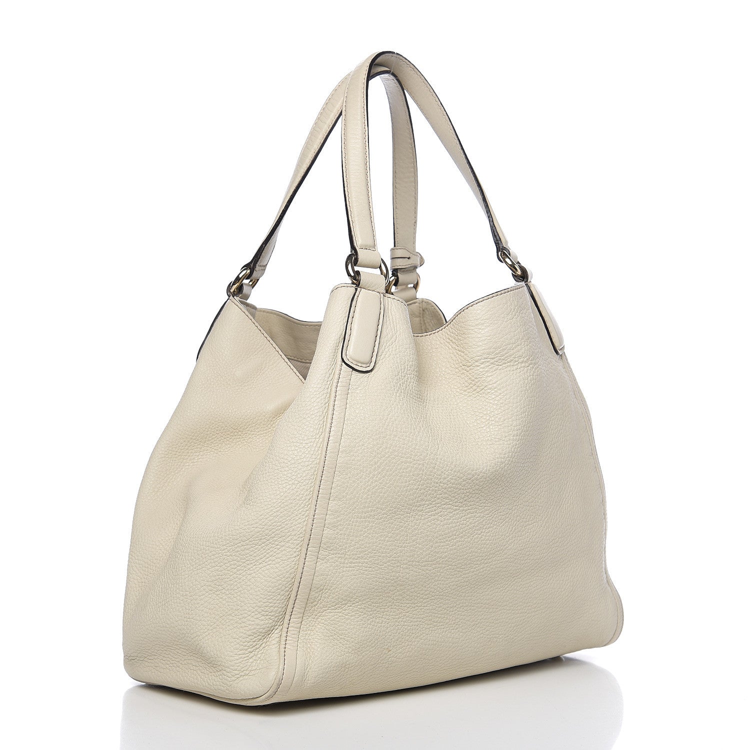 Gucci Pebbled Calfskin Medium Soho Shoulder Bag Off White 2 of 11