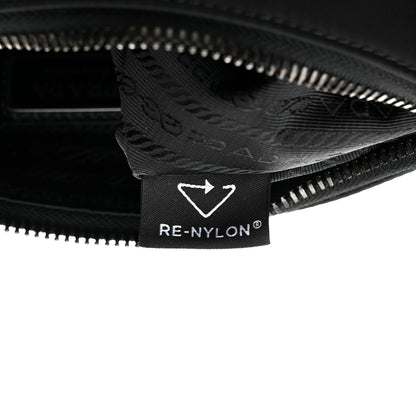 Prada Re-Nylon Saffiano Pocket Zippered Shoulder Bag Black 6 of 8