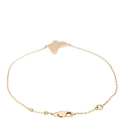Van Cleef & Arpels 18K Yellow Gold Mother of Pearl Sweet Alhambra Butterfly Bracelet 3 of 5