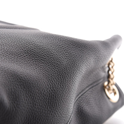 Gucci Pebbled Calfskin Medium Soho Chain Shoulder Bag Black 12 of 12