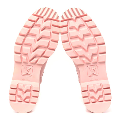 Louis Vuitton Rubber Calfskin Territory Flat Boots 39 Pink 5 of 8