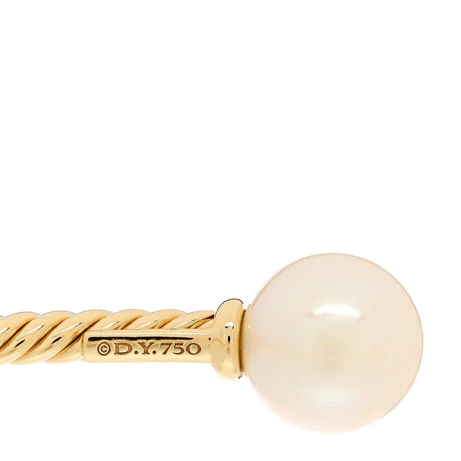 David Yurman 18K Yellow Gold Pearl 8.5mm Solari Bracelet 3 of 3