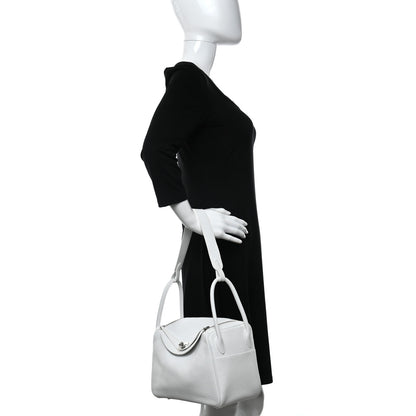Hermes Taurillon Clemence Lindy 30 White 2 of 12
