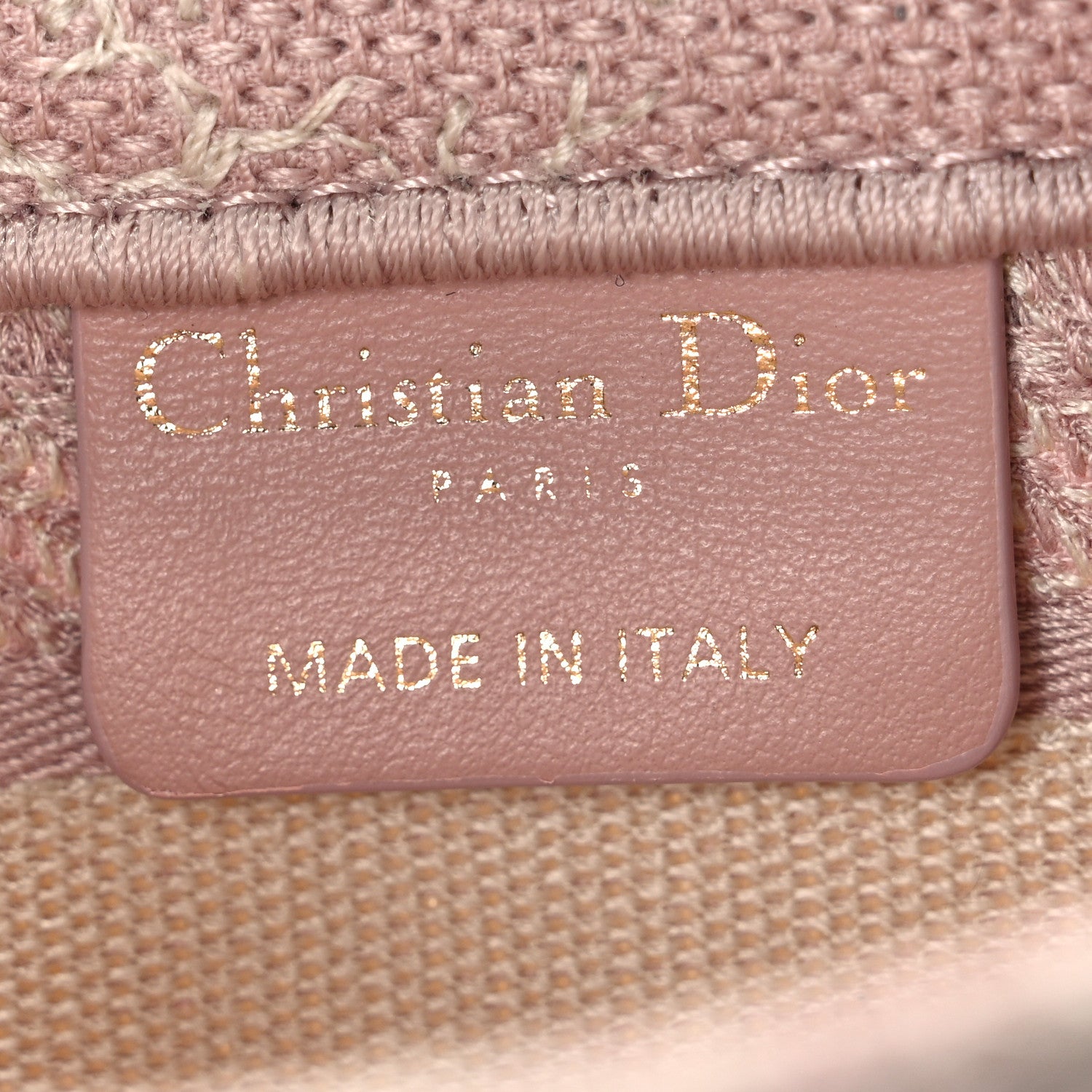 Christian Dior Canvas Embroidered Toile De Jouy Reverse Mini Book Tote With Strap Rose Multicolor 6 of 11
