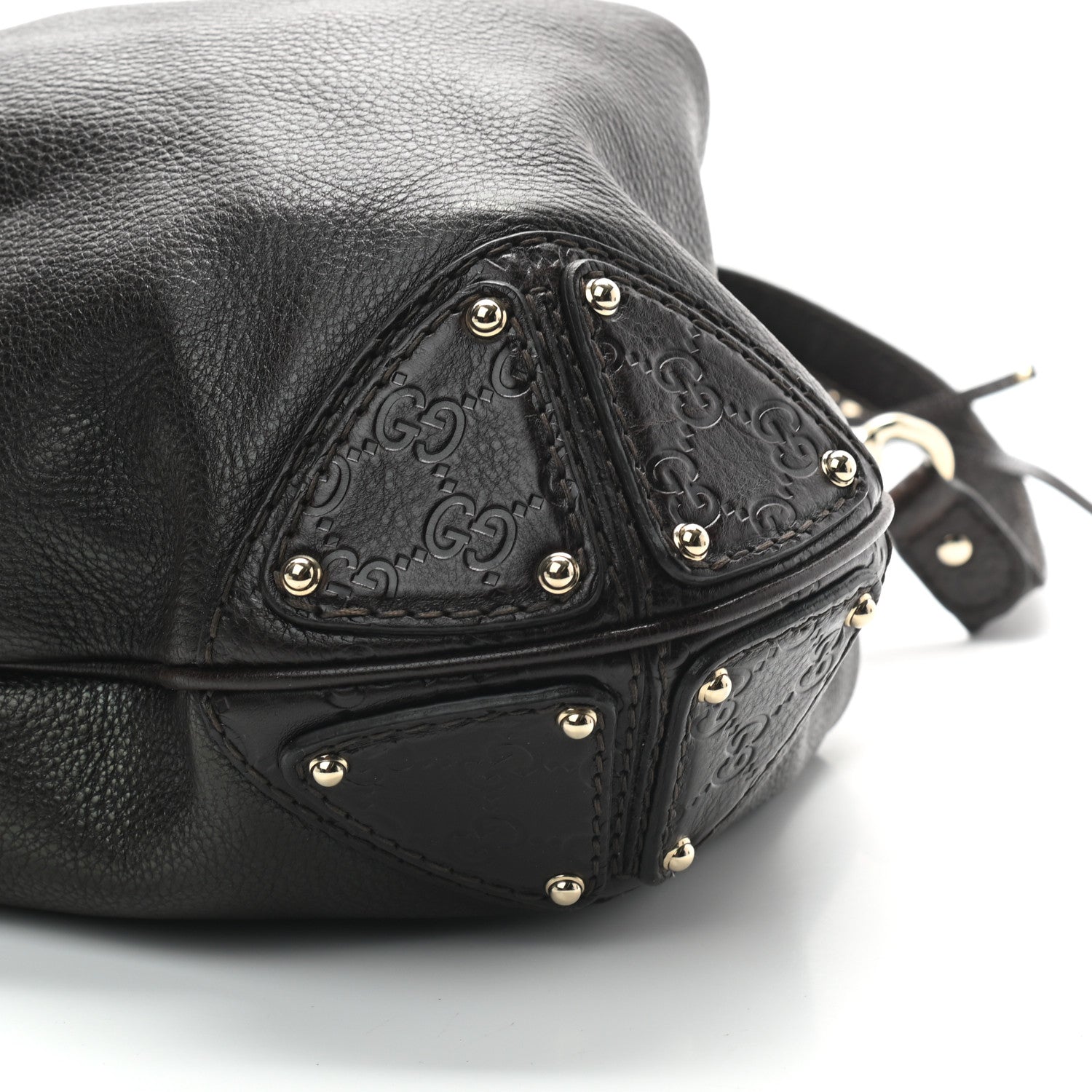 Gucci Calfskin Large Indy Top Handle Hobo Dark Brown 9 of 9