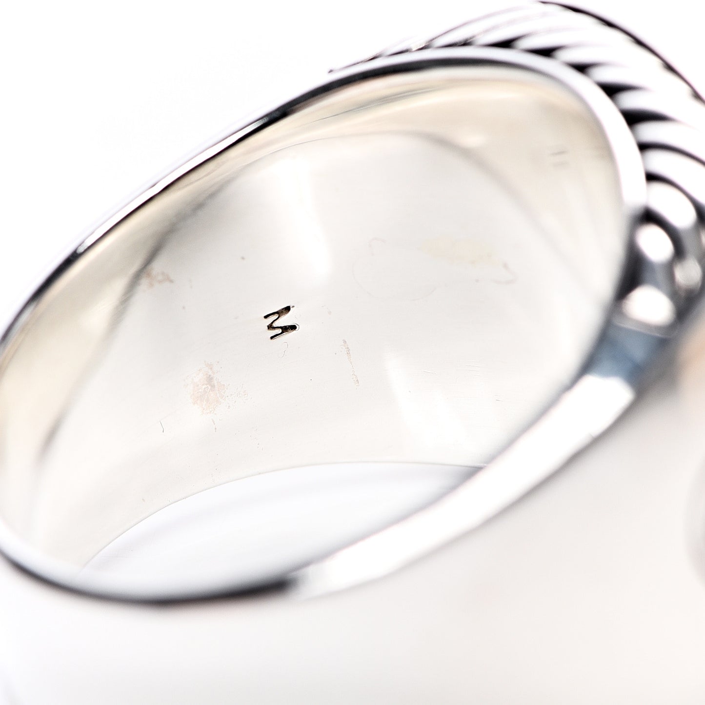 Sterling Silver Cognac Diamond Signet Ring 63 10.25