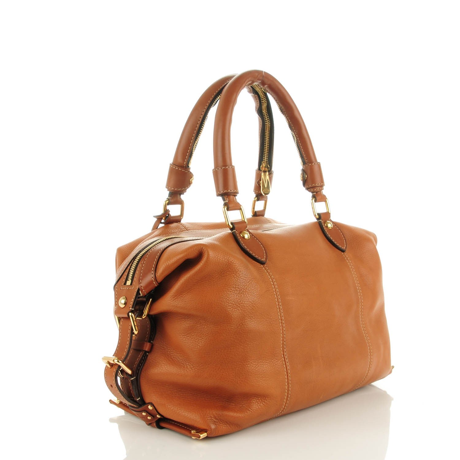 Louis Vuitton Calfskin Sac Louis Cognac 3 of 7