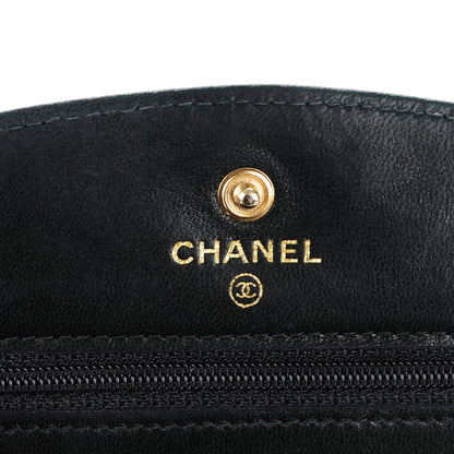 Chanel Caviar Timeless CC Wallet On Chain WOC Black 7 of 10