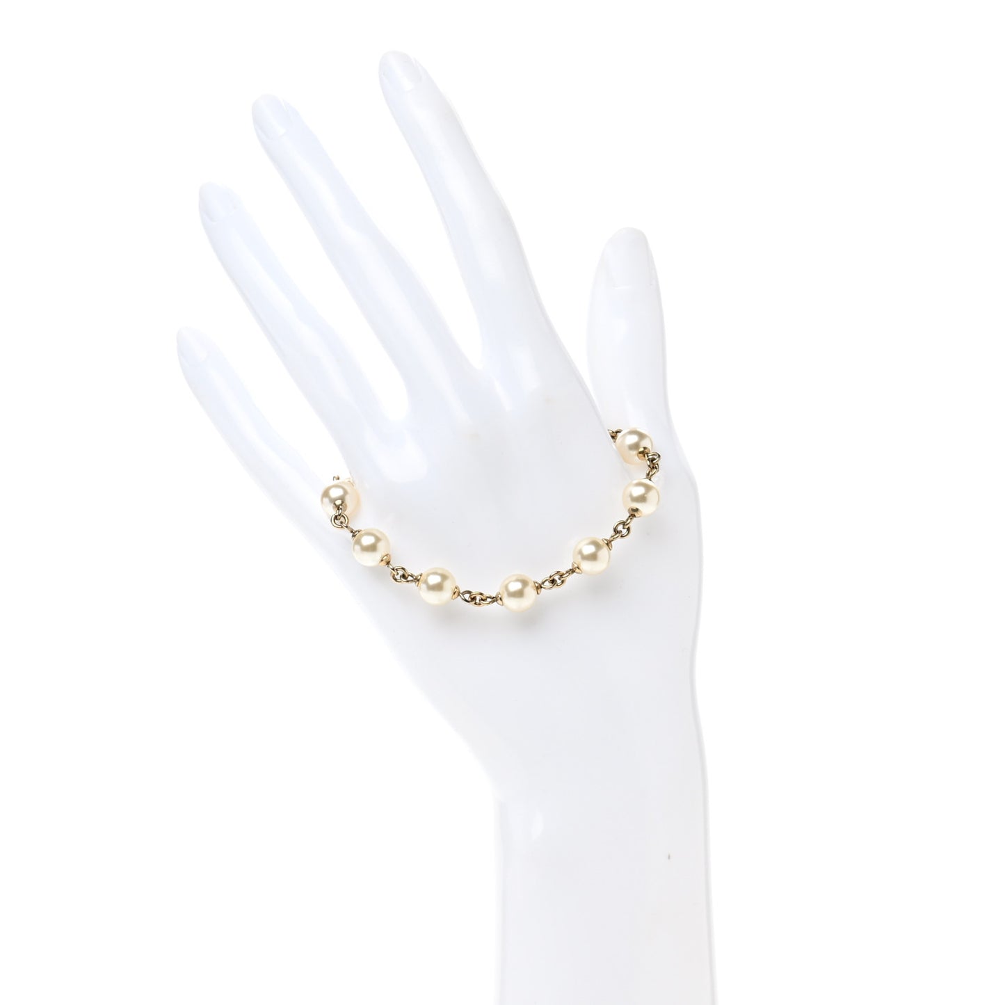 Pearl CC Bracelet Gold