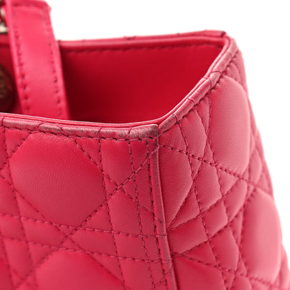 Christian Dior Lambskin Cannage Large Lady Dior Fuchsia 12 of 17