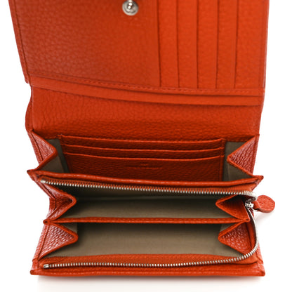 Mulberry Soft Grain Calfskin French Purse Wallet Pumpkin 5 of 9