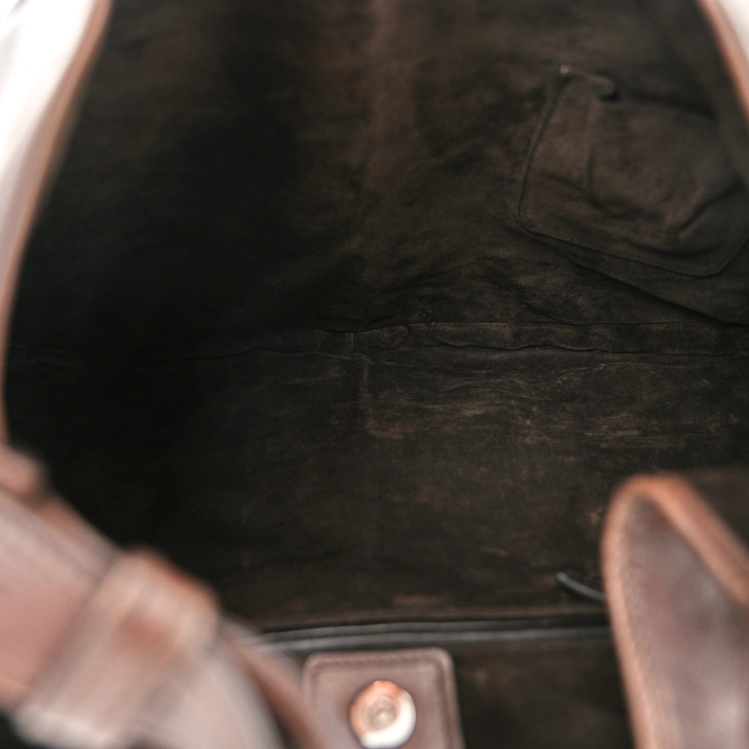 Saint Laurent Calfskin Horn Mombasa Hobo Dark Brown 5 of 10