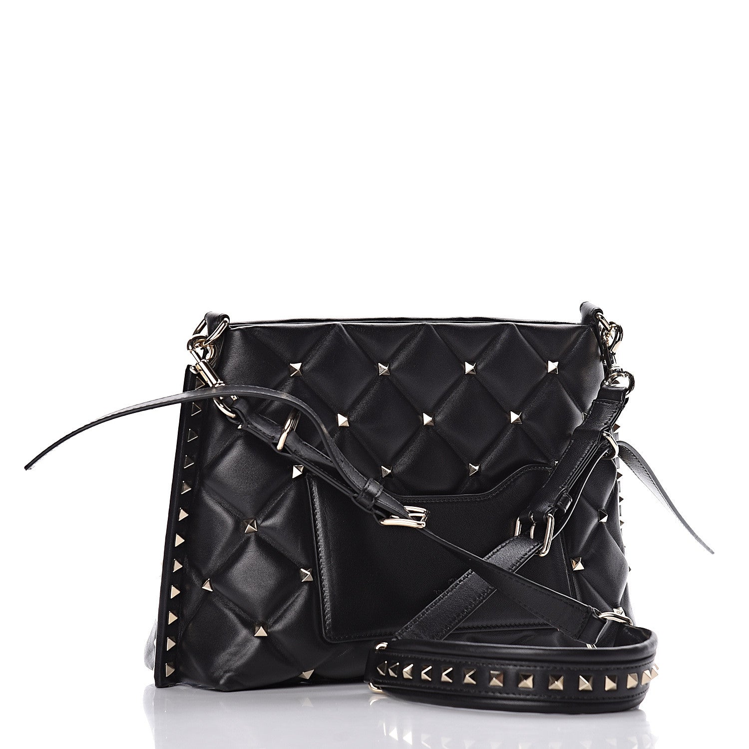 Valentino Garavani Nappa Candystud Shoulder Bag Black 3 of 24