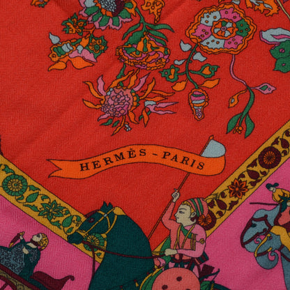 Hermes Silk Cashmere Fantaisies Indiennes Scarf 90 6 of 7