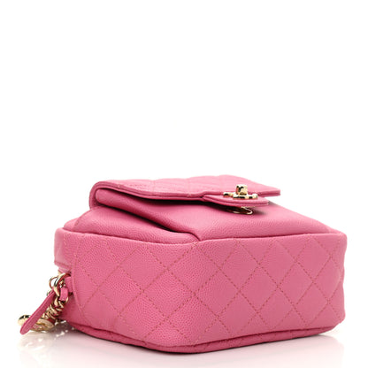 Chanel Caviar Quilted CC Day Camera Case Pink 4 of 10