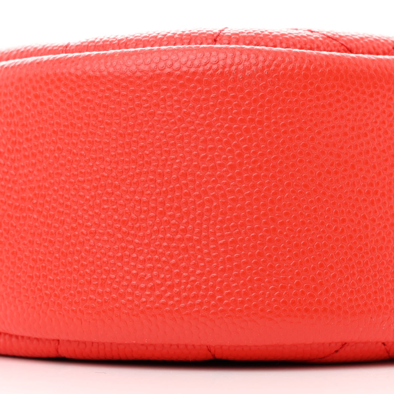 Chanel Caviar Quilted Round Clutch With Chain Red 9 of 10