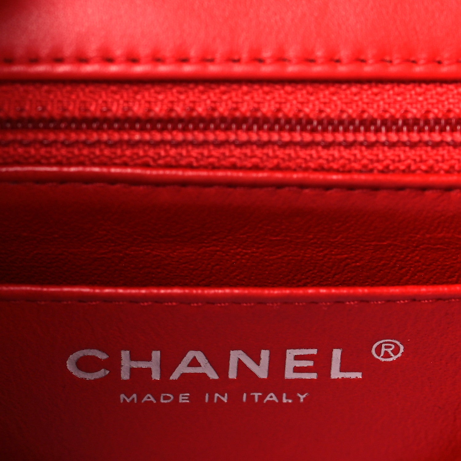 Chanel Patent Calfskin Chevron Quilted Mini Rectangular Flap Red 6 of 9