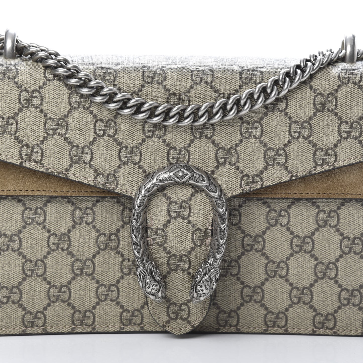 GG Supreme Monogram Small Dionysus Shoulder Bag Taupe