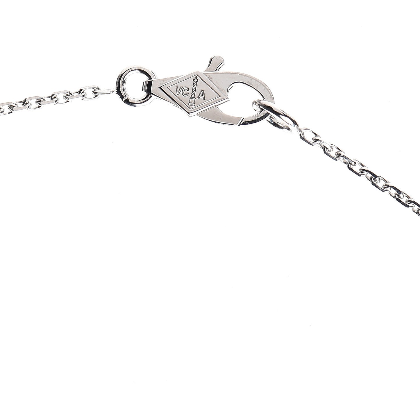 18K White Gold Turquoise Sweet Alhambra Butterfly Pendant Necklace